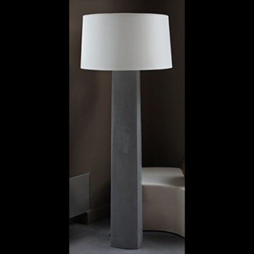 Grey Lacquer Fang Bei Floor Lamp