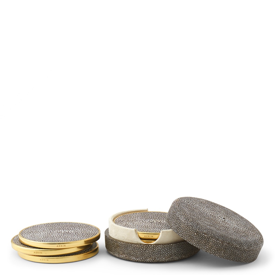 Shagreen Coaster, Set Of 4 (Chocolate)