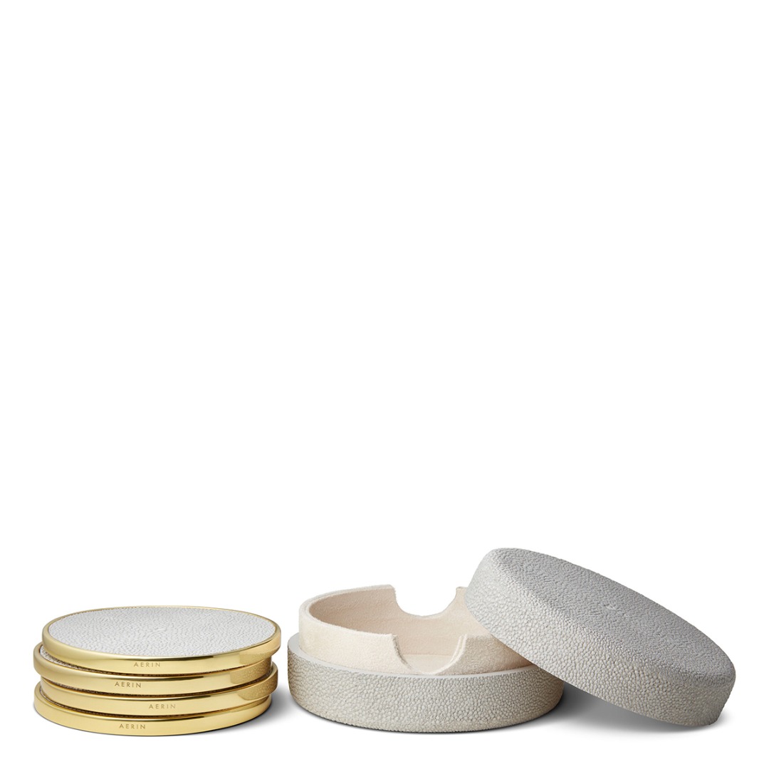 Shagreen Coaster, Set Of 4 (Dove)