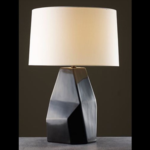 Black Lacquer Faceted Shan Lamp