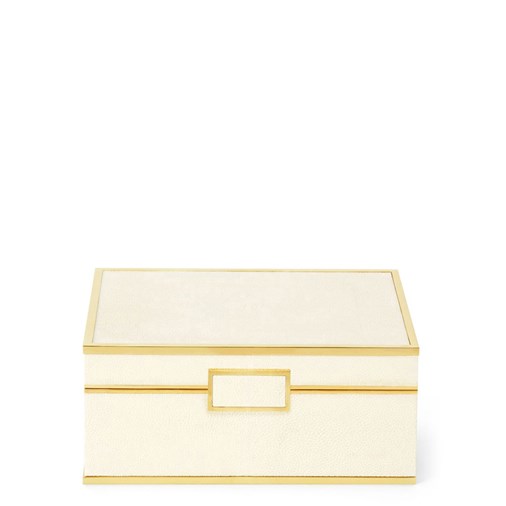 Classic Shagreen Small Jewelry Box (Cream)