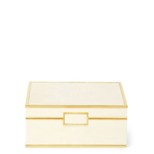 Classic Shagreen Small Jewelry Box (Cream)