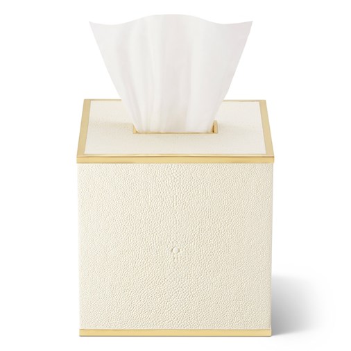 Classic Shagreen Tissue Box Cover (Cream)