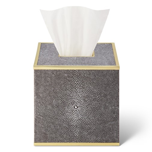 Classic Shagreen Tissue Box Cover (Chocolate)