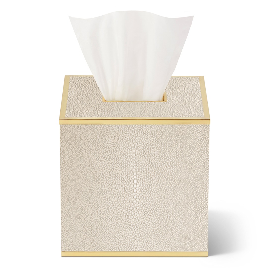 Classic Shagreen Tissue Box Cover (Wheat)