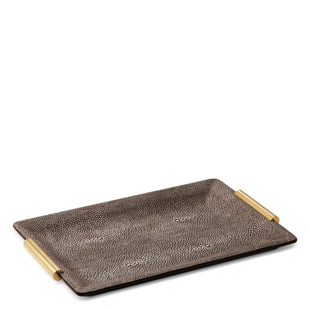 Shagreen Small Vanity Tray (Chocolate)