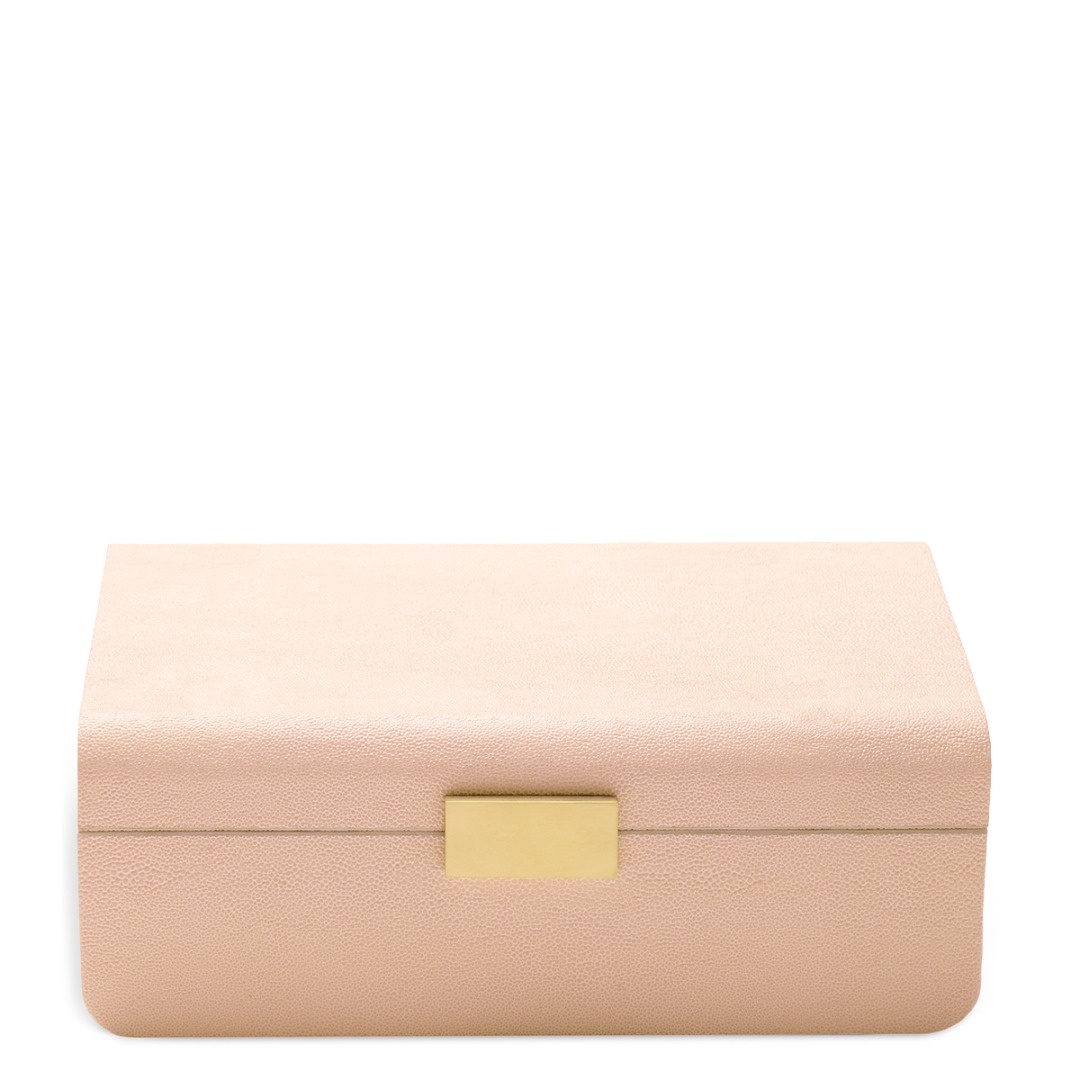 Modern Shagreen Large Jewelry Box (Blush)