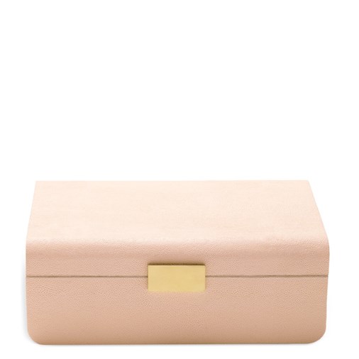 Modern Shagreen Large Jewelry Box (Blush)