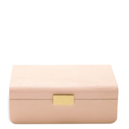 Modern Shagreen Large Jewelry Box (Blush)