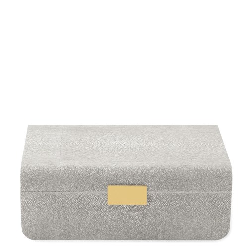Modern Shagreen Large Jewelry Box (Dove)