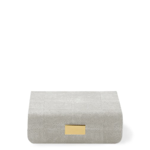 Modern Shagreen Small Jewelry Box (Dove)