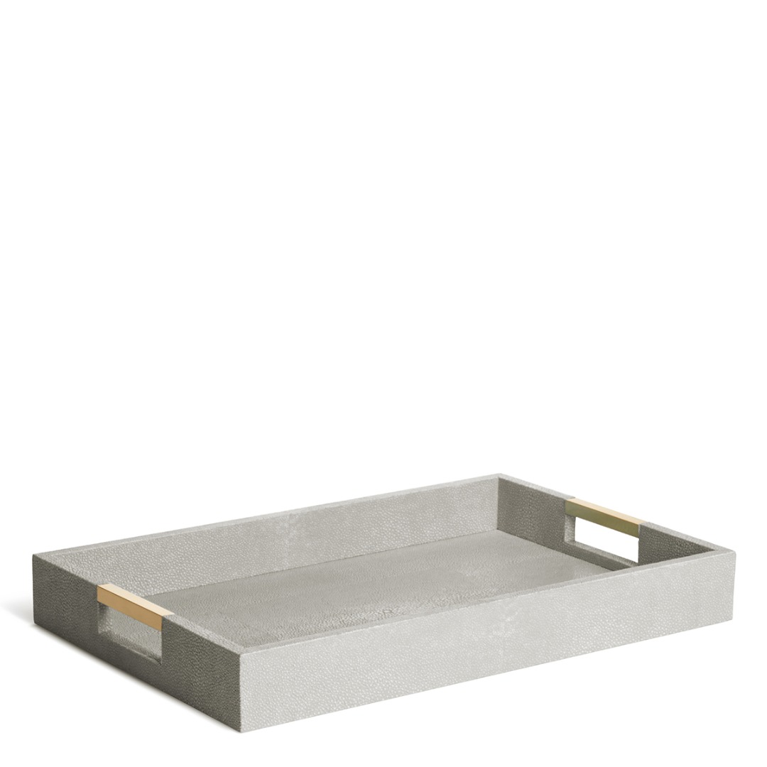 Modern Shagreen Desk Tray (Dove)
