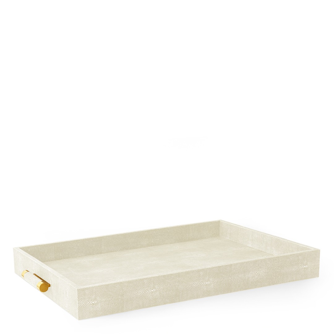 Classic Shagreen Butler Tray (Cream)