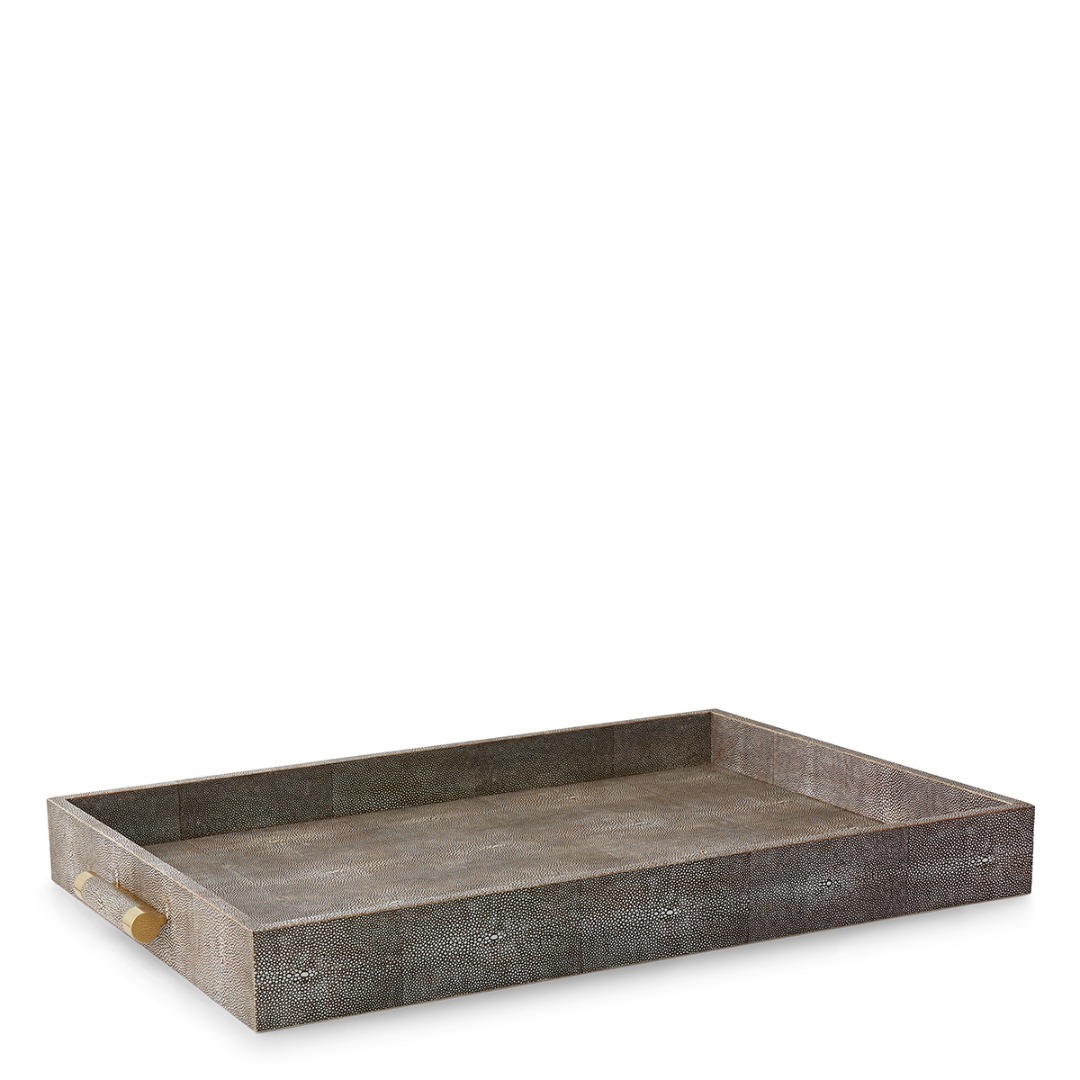 Classic Shagreen Butler Tray (Chocolate)