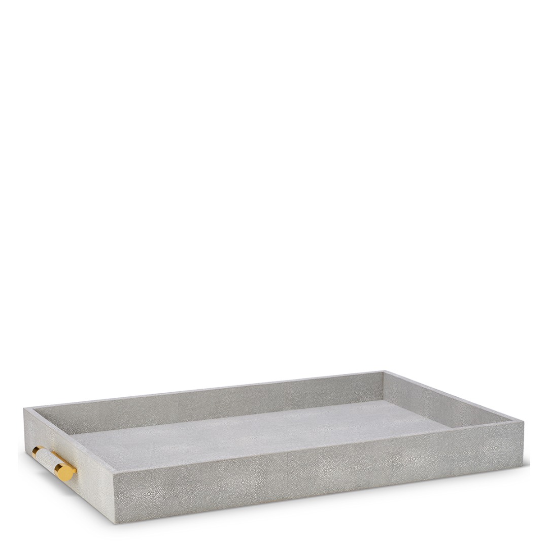 Classic Shagreen Butler Tray (Dove)