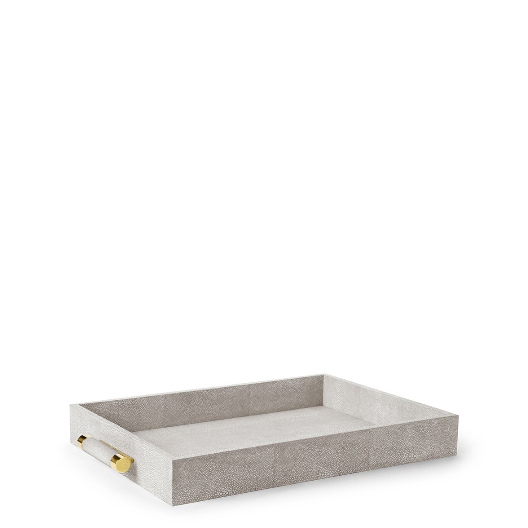 Classic Shagreen Serving Tray (Dove)