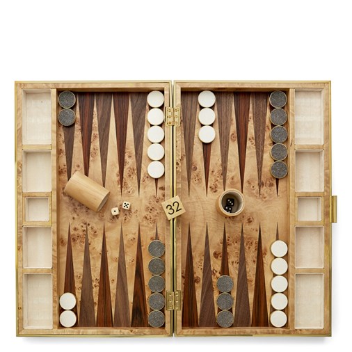 Shagreen Backgammon Set (Cream)