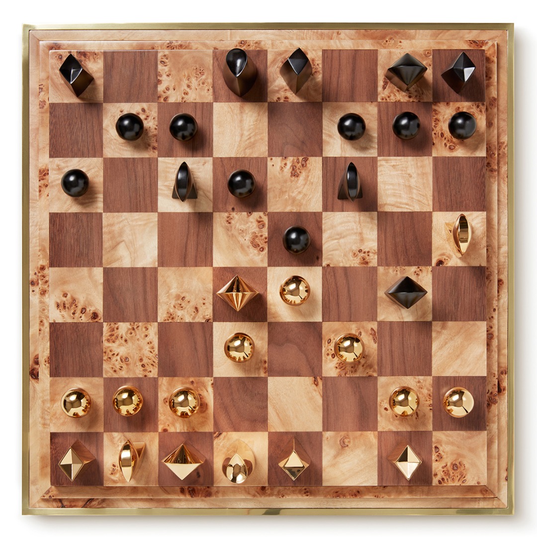 Shagreen Chess Set Cream Cavit Co