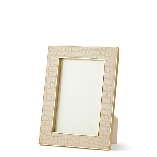 Classic Croc Leather Frame 4x6 (Fawn)