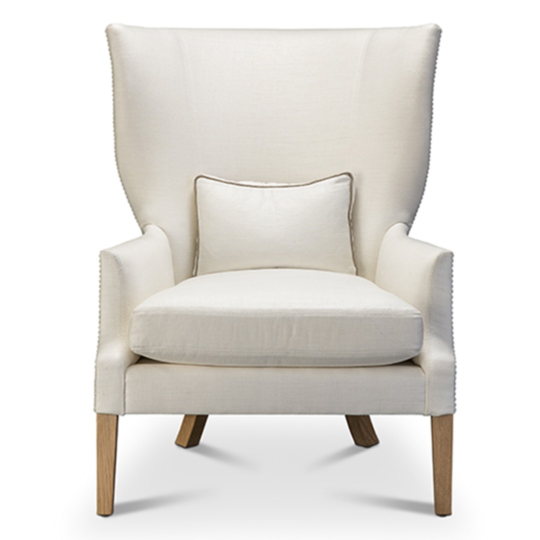 celine linen wingback chair