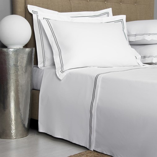 Hotel Classic Sheet Set - King (White/Grey)