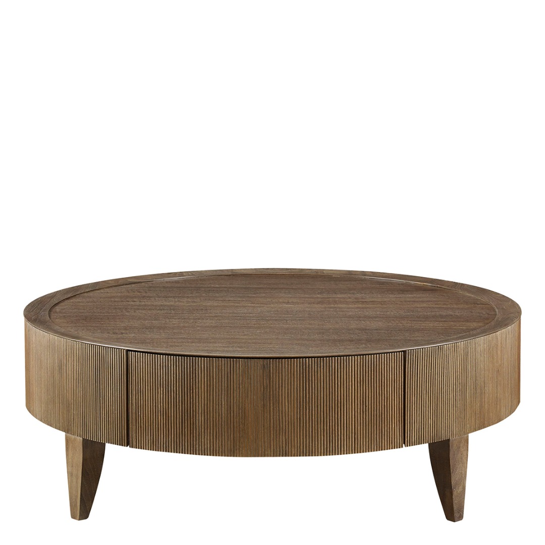 Reeded Round Cocktail Table