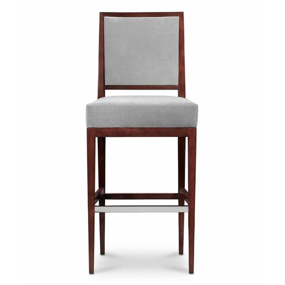 Rosenau Upholstered Back Bar Stool
