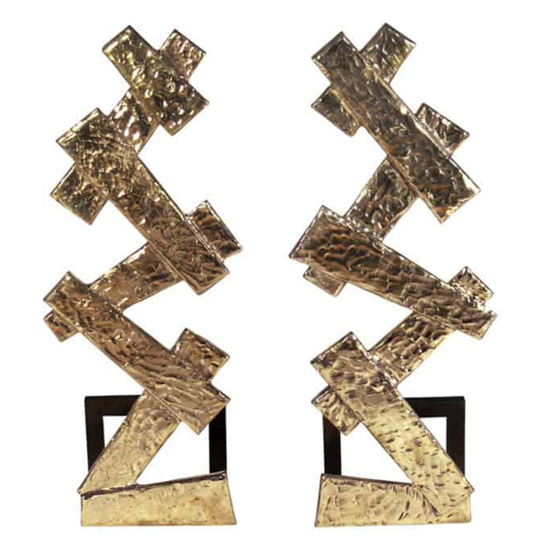 Zigzag Andirons