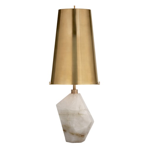 KW - Halcyon Accent Table Lamp (Quartz, Brass Shade)