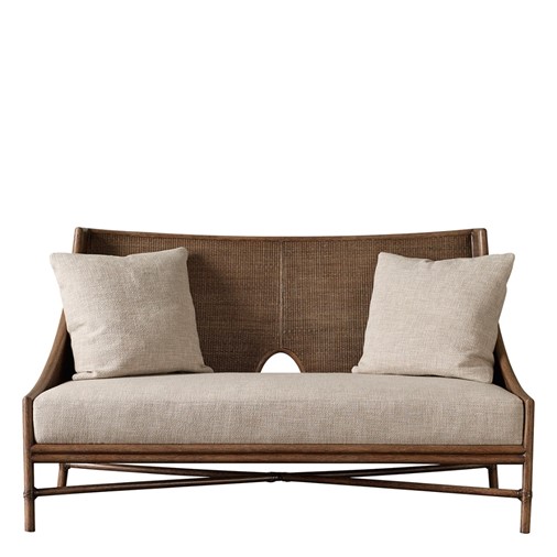 Open Oval Caned Banquette