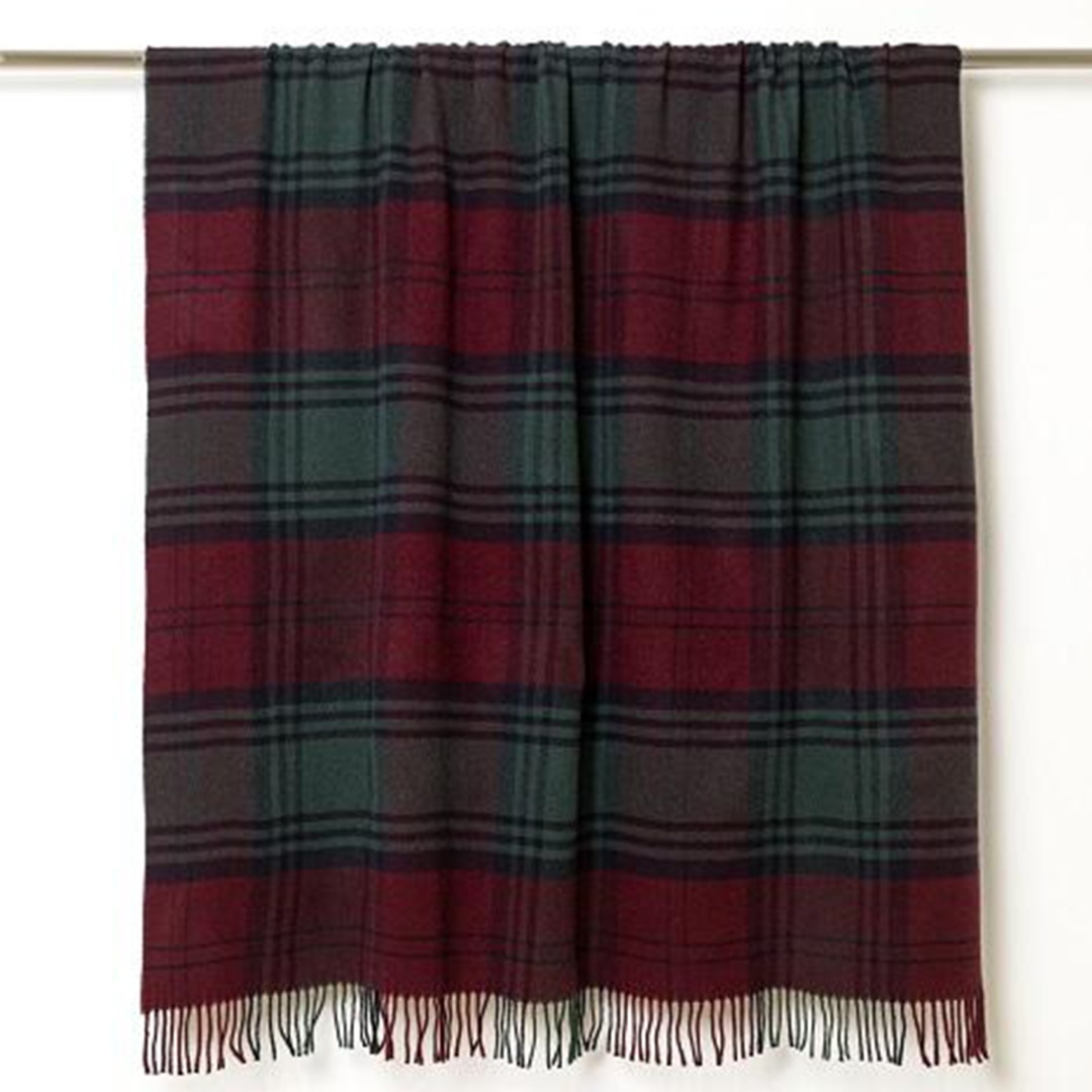 Lambswool Scozzese Throw Red (C1)